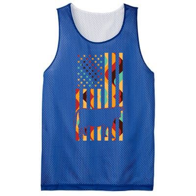 Cow Tie Dye American Flag Cow Farm Farming Gift Mesh Reversible Basketball Jersey Tank