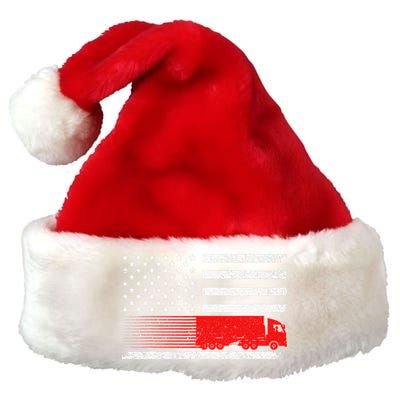 Cool Truck Design For Trucker Vehicle Truck Driver Premium Christmas Santa Hat