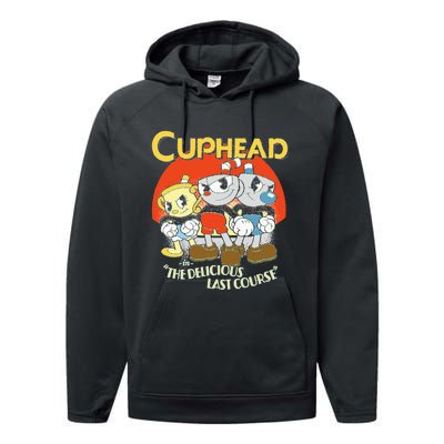 Cuphead The Delicious Last Course Group Poster Performance Fleece Hoodie