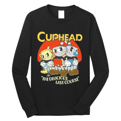 Cuphead The Delicious Last Course Group Poster Long Sleeve Shirt