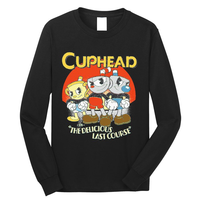 Cuphead The Delicious Last Course Group Poster Long Sleeve Shirt