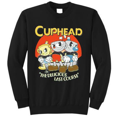 Cuphead The Delicious Last Course Group Poster Sweatshirt