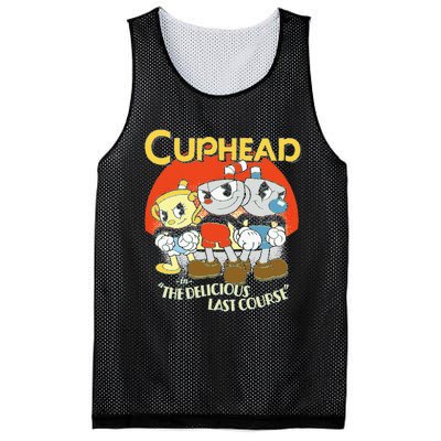 Cuphead The Delicious Last Course Group Poster Mesh Reversible Basketball Jersey Tank