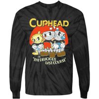 Cuphead The Delicious Last Course Group Poster Tie-Dye Long Sleeve Shirt