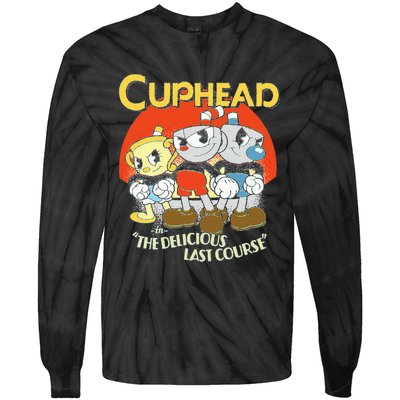 Cuphead The Delicious Last Course Group Poster Tie-Dye Long Sleeve Shirt