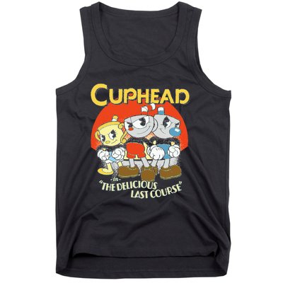 Cuphead The Delicious Last Course Group Poster Tank Top