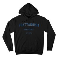 Chattanooga Tennessee Distressed Text Sport Style Hoodie