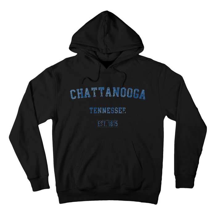 Chattanooga Tennessee Distressed Text Sport Style Hoodie