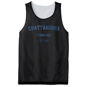 Chattanooga Tennessee Distressed Text Sport Style Mesh Reversible Basketball Jersey Tank