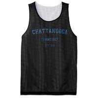 Chattanooga Tennessee Distressed Text Sport Style Mesh Reversible Basketball Jersey Tank