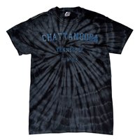 Chattanooga Tennessee Distressed Text Sport Style Tie-Dye T-Shirt