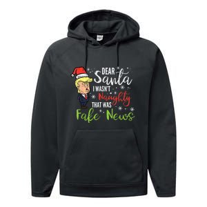 Christmas Trump Dear Santa Fake News Funny Xmas Performance Fleece Hoodie