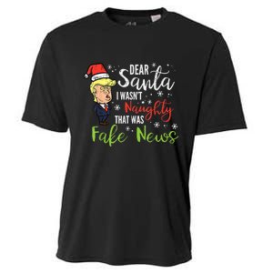 Christmas Trump Dear Santa Fake News Funny Xmas Cooling Performance Crew T-Shirt