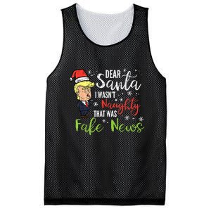 Christmas Trump Dear Santa Fake News Funny Xmas Mesh Reversible Basketball Jersey Tank