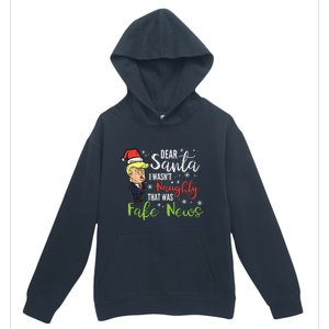 Christmas Trump Dear Santa Fake News Funny Xmas Urban Pullover Hoodie