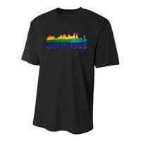 Columbus Tie Dye Crew Squad Team Volunr Youth Performance Sprint T-Shirt