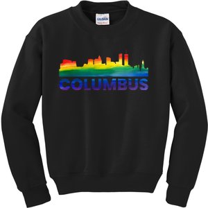 Columbus Tie Dye Crew Squad Team Volunr Kids Sweatshirt