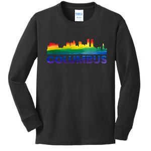 Columbus Tie Dye Crew Squad Team Volunr Kids Long Sleeve Shirt