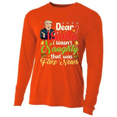 Christmas Trump Dear Santa Fake News Cooling Performance Long Sleeve Crew