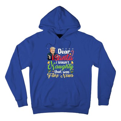 Christmas Trump Dear Santa Fake News Hoodie