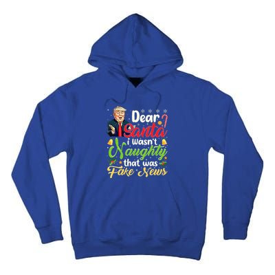 Christmas Trump Dear Santa Fake News Tall Hoodie