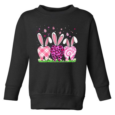 Cute Tooth Dental Squad Dental Assistant Easter Day Toddler Sweatshirt