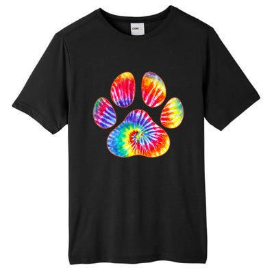 Cute Tie Dye Paw Print Pet Owner Paw Print Tie Dye Dog Lover Tall Fusion ChromaSoft Performance T-Shirt