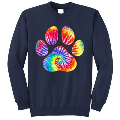 Cute Tie Dye Paw Print Pet Owner Paw Print Tie Dye Dog Lover Sweatshirt