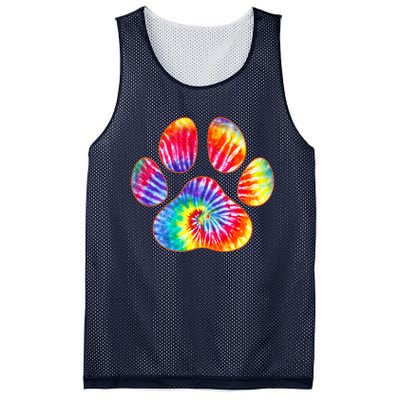 Cute Tie Dye Paw Print Pet Owner Paw Print Tie Dye Dog Lover Mesh Reversible Basketball Jersey Tank