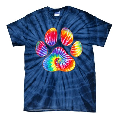 Cute Tie Dye Paw Print Pet Owner Paw Print Tie Dye Dog Lover Tie-Dye T-Shirt