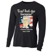 Crap That's Due Tomorrow Thomas Jefferson 4th of July 1776 Cooling Performance Long Sleeve Crew