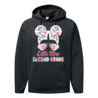 Cute Tie Dye Little Miss Second Grade Performance Fleece Hoodie