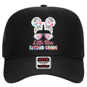 Cute Tie Dye Little Miss Second Grade High Crown Mesh Back Trucker Hat