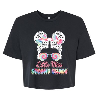 Cute Tie Dye Little Miss Second Grade Bella+Canvas Jersey Crop Tee