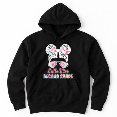 Cute Tie Dye Little Miss Second Grade Hoodie