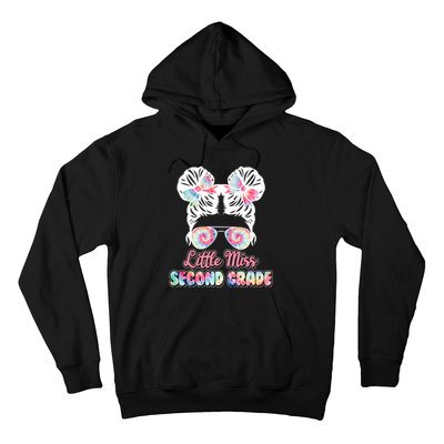 Cute Tie Dye Little Miss Second Grade Hoodie