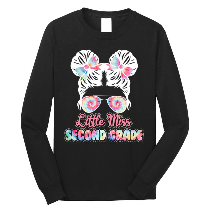 Cute Tie Dye Little Miss Second Grade Long Sleeve Shirt