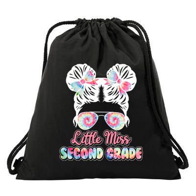 Cute Tie Dye Little Miss Second Grade Drawstring Bag