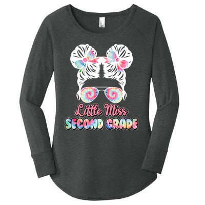 Cute Tie Dye Little Miss Second Grade Women's Perfect Tri Tunic Long Sleeve Shirt