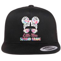 Cute Tie Dye Little Miss Second Grade Flat Bill Trucker Hat