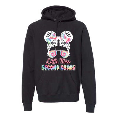 Cute Tie Dye Little Miss Second Grade Premium Hoodie