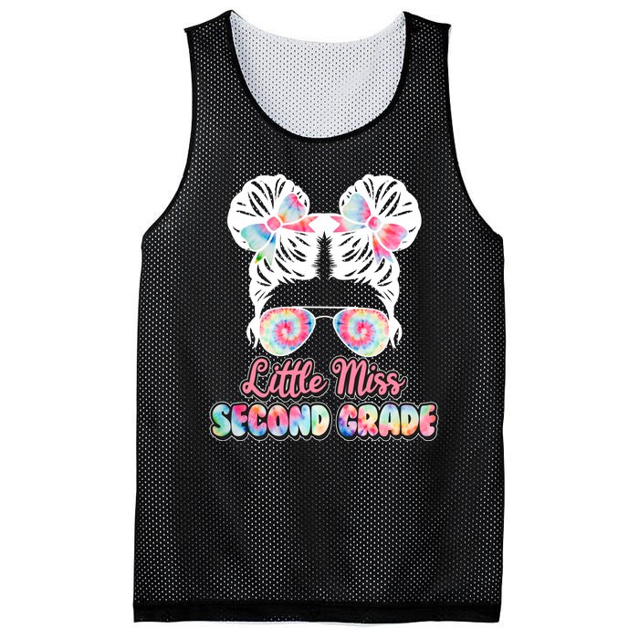 Cute Tie Dye Little Miss Second Grade Mesh Reversible Basketball Jersey Tank