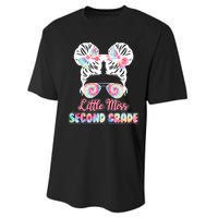 Cute Tie Dye Little Miss Second Grade Performance Sprint T-Shirt