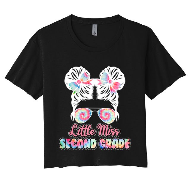Cute Tie Dye Little Miss Second Grade Crop Top