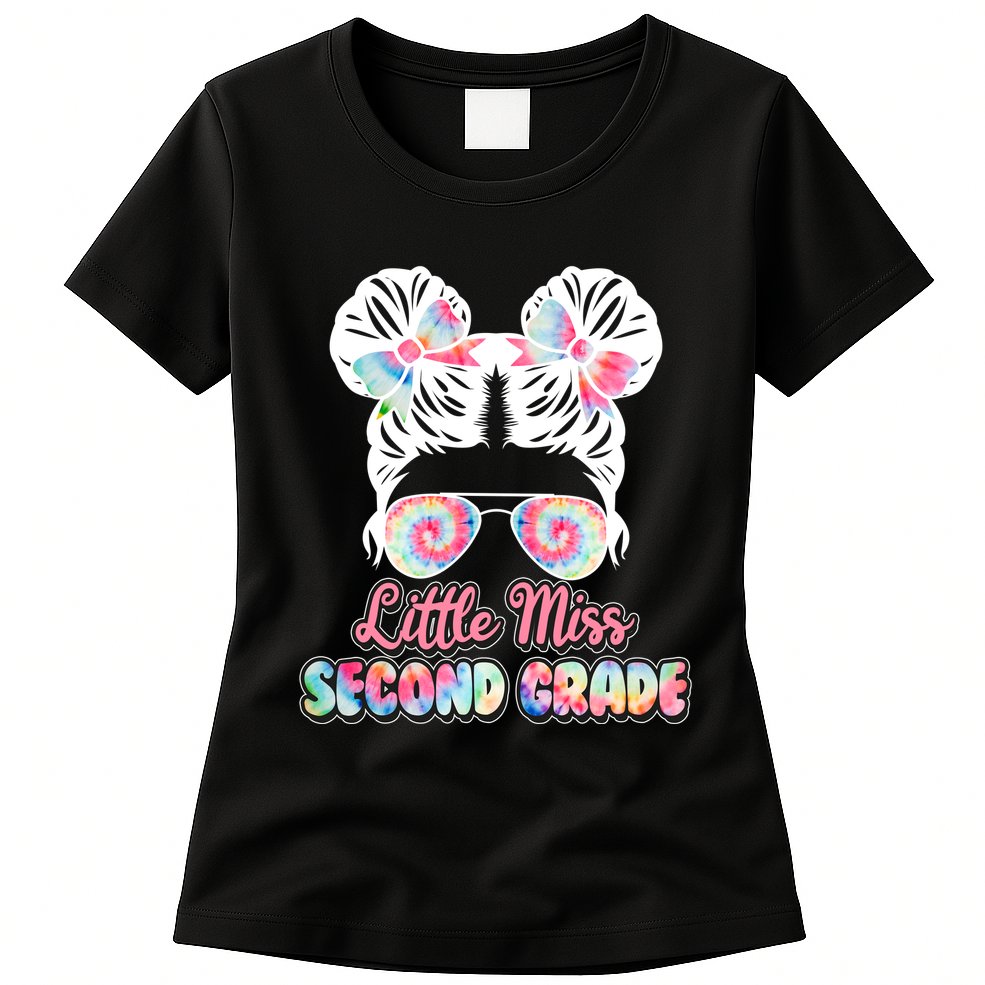 Cute Tie Dye Little Miss Second Grade Womens T-Shirt