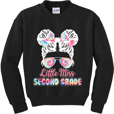 Cute Tie Dye Little Miss Second Grade Kids Sweatshirt