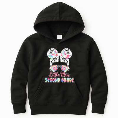 Cute Tie Dye Little Miss Second Grade Kids Hoodie