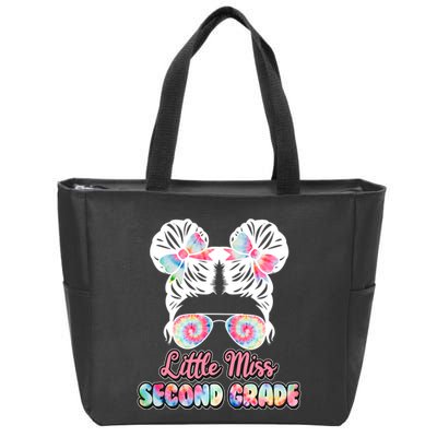 Cute Tie Dye Little Miss Second Grade Zip Tote Bag