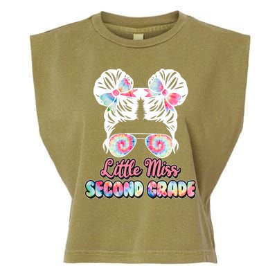 Cute Tie Dye Little Miss Second Grade Garment-Dyed Women's Muscle Tee