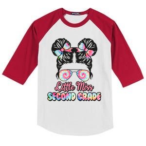 Cute Tie Dye Little Miss Second Grade Kids Colorblock Raglan Jersey